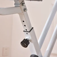 HOMCOM Hometrainer, fietstrainer, trainingsfiets met in 8 niveaus instelbare magnetische weerstand, staal, wit, 43 x 97 x 109 cm(m-10)