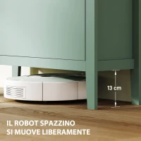 HOMCOM Mobile portascarpe 14 paia, con 3 cassetti ribaltabili, ripiani regolabili, Verde(m-6)