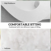 Outsunny Set of 4 Garden Seat Cushion with Ties, 42 x 42cm Replacement Dining Chair Seat Pad, Light Grey(m-4)