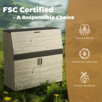 HOMCOM Industrialny Sekretarzyk z Półkami i Metalową Ramą 100 cm Naturalne Drewno + Czarny(m-6)