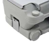 HOMCOM 10L Portable Travel Toilet Outdoor Camping Picnic with 2 Detachable Tanks & Push-button Operation, Grey(m-9)