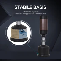 HOMCOM Staande bokszak bokspop bokszak boksdummy in hoogte verstelbaar NIEUW bruin(m-5)