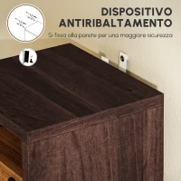 HOMCOM Set di 2 colonne di scaffalature per CD-DVD con 12 scomparti 21 x 19,2 x 88,3 cm capacità 160 CD marrone(m-7)