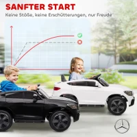 AIYAPLAY Elektryczny samochód dla dzieci, 12V samochód dla dzieci z pilotem, światła LED, muzyka, 3 prędkości, 3-6 lat, Biały(m-6)