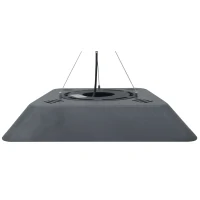 Outsunny 2000W Electric Hanging Patio Heater Ceiling Mounted Halogen Heating Indoor Outdoor with Remote Control Aluminium(m-9)