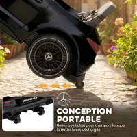 AIYAPLAY Voiture électrique enfants Mercedes AMG CLE 53 12V 2 moteurs télécommande parentale 2,4G 99 x 55 x 43 cm noir(m-6)