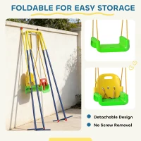 AIYAPLAY Gartenschaukel für Kinder Babyschaukel 3-in-1 Grün(m-4)