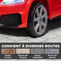 HOMCOM Véhicule électrique Enfant TT RS 12 V 30 W V. Max. 3 Km/h télécommande Effets sonores + Lumineux Rouge(m-7)
