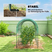 Outsunny Kas winterbestendig foliekas met boogdak, grondankers kweekkas 400 x 120 x 170cm Groen(m-6)
