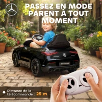 AIYAPLAY Voiture électrique enfants Mercedes AMG CLE 53 12V 2 moteurs télécommande parentale 2,4G 99 x 55 x 43 cm noir(m-5)