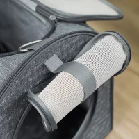 PawHut Soft Sided Cat Carrier Bag, Portable Foldable Pet Carrier with Shoulder Strap & Removable Mat for Small Pet Up to 10kg(m-8)