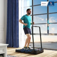 HOMCOM Tapis de course électrique de marche - 370 W pliable télécommande écran LCD vitesse 1-6 Km/h(m-2)