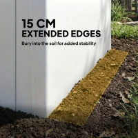 Outsunny Außen-Garage für Auto 3x6 m wasserdicht mit strapazierfähigem PE-Gewebe Rahmen aus verzinktem Metall UPF 30+ Weiß(m-5)