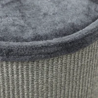 PawHut Tonneau à gratter pour chat, tour à griffer en sisal à 3 niveaux recouvert de peluche, Ø 38 x 70 cm, gris clair(m-9)
