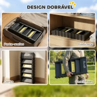 PawHut Rampa para Cães Dobrável 154 cm Rampa para Cães para Carro e Cama com 10 Degraus Antideslizantes Suporta até 68kg Preto(m-6)