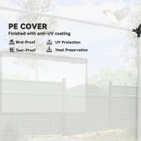Outsunny Polyethylene Walk-in Polytunnel Greenhouse with Roll-up door and UV-resistant plastic cover, 2 x 3(m), White(m-4)