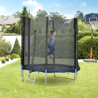 SPORTNOW Trampoline d'extérieur avec filet de sécurité Ø180 cm pour enfants et adultes(m-10)