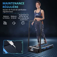 HOMCOM Tapis de course électrique de marche - 370 W pliable télécommande écran LCD vitesse 1-6 Km/h(m-6)