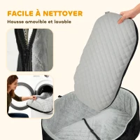 PawHut Siège auto pour chien avec ceinture de sécurité et fixation siège de voiture pour chien rembourré 77 x 43 x 28 cm noir(m-6)