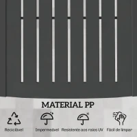 Outsunny Conjunto de 2 Espreguiçadeiras Reclináveis de Plástico PP com Bandeja Lateral Encosto Ajustável em 5 Posições 192x57x28,5 cm Cinzento(m-6)