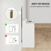 HOMCOM Toaletka z lustrem, Kompaktowa toaletka z 3 szufladami, Biała(m-6)