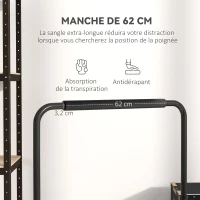 SPORTNOW Dips barre parallèle Station de Musculation Réglable en Acier, hauteur réglables avec 4 niveaux pour Dips, Push Up, Parallettes Fitness, noir(m-6)