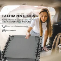Outsunny Ligstoel, inklapbaar, ademende bekleding, metalen frame, 189 x 58 x 30 cm, Lichtgrijs(m-6)