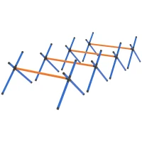 PawHut Kit d'équipement d'agilité pour chien, kit d'agilité pour chien portable avec hauteur réglable, sac de transport, orange(m-1)