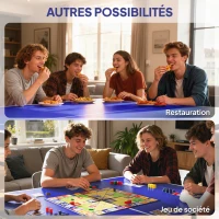 SPORTNOW Table de tennis de table ping-pong pliable compacte 4 roulettes pour intérieur 274L x 152,5l x 75,5H cm(m-8)