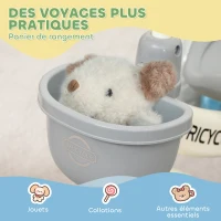 AIYAPLAY Tricycle enfant évolutif, tricycle pour enfants de 2 à 5 ans avec panier avant et roues EVA, 72 x 52 x 61 cm, bleu(m-6)