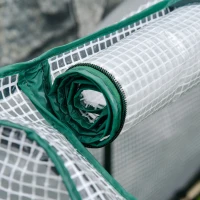 Outsunny Huerto Urbano Elevado de Madera 121x55x117 cm con Cubierta de Protección Mesa de Jardinera para Cultivo Flores Vegetales en Jardín Terraza Color Natural(m-8)