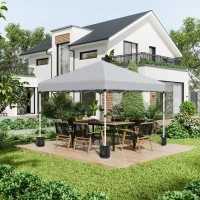 Outsunny Tonnelle barnum de jardin pop-up pliant réglable en hauteur protection UV 30+ 2 parois latérales sac de transport inclus(m-10)