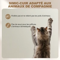 HOMCOM Chaise bureau ergonomique, fauteuil de bureau avec dossier inclinable, hauteur réglable, 64x73x112-120cm, beige(m-6)