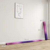SPORTNOW Poutre de gymnastique pliable fond antidérapant, poignée de transport, 236 x 10/15 x 6,5 cm violet et rose(m-3)