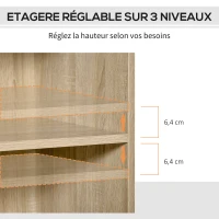 Vinsetto Support d'imprimante - Caisson d'organisation de Bureau Roulant - Dim. 80l x 40P x 72H cm en Bois Chêne clair(m-5)