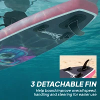 Outsunny Planche Paddle Gonflable, SUP 335 cm avec Siège et Pagaie Convertible.(m-3)