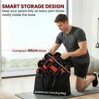 SPORTNOW Deska do pompek 7-w-1 Regulowana z taśmami oporowymi, kółkami i kotwicą drzwiową, składana(m-6)