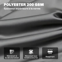 Outsunny Coussin de banc matelas assise dossier pour banc de jardin coussin balancelle canapé 3 places grand confort 100 x 98 x 8 cm gris(m-4)