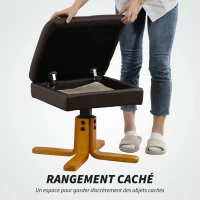 HOMCOM Fauteuil massant avec repose-pied, dossier inclinable jusqu'à 135°, coffre de rangement, télécommande(m-6)