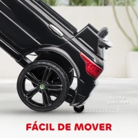 HOMCOM Coche Eléctrico SUV para 3-6 Años Coche de Batería 12V con 2 Motores Mando a Distancia 110x68x52 cm Negro(m-6)