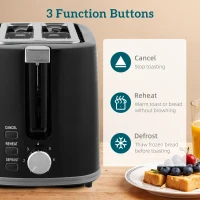 HOMCOM Modern Kettle and Toaster Set - Black(m-8)