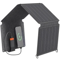 HOMCOM 36W Foldable Solar Panel, Portable Solar Charger Type-C to USB-A Charging Port, Power Supply for Outdoor(m-10)