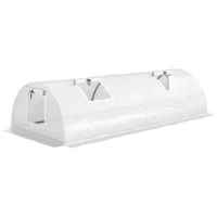 Outsunny Szklarnia z oknem, okrągły dach, odporna na zimę, folia(m-1)