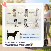 PawHut Cărucior pentru Câini Pliabil cu 3 Roți Ferestre din Plasă Pernă Lavabilă Pentru Orice Teren Sarcină 20 kg 92x63x95 cm Gri(m-4)