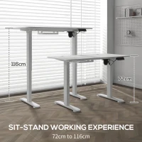 Biurko elektryczne regulowane 120x60cm, białe, Vinsetto(m-4)