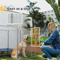 PawHut 8-częściowy wybieg dla szczeniąt, 100 cm, z drzwiami(m-5)