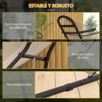 Outsunny Soporte para Hamaca Largo 278 cm Cadena Ajustable con Estructura de Acero para Hamacas de 2,75-4 m Carga 150 kg Negro(m-4)