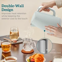 HOMCOM Modern Kettle and Toaster Set - Grey(m-5)