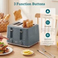 HOMCOM Kettle and Toaster Set, 1.7L 3000W Rapid Kettle with Strix Thermostat, 4 Slice Toaster with 7 Browning Controls, Grey(m-7)