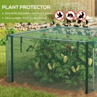 Outsunny 1,25 x 1,25 m Siatka ogrodowa, namiot ochronny dla roślin z drzwiami na zamek błyskawiczny, siatka ochronna przed owadami, wiatroszczelna siatka warzywna, siatka ochronna przed szkodnikami(m-4)